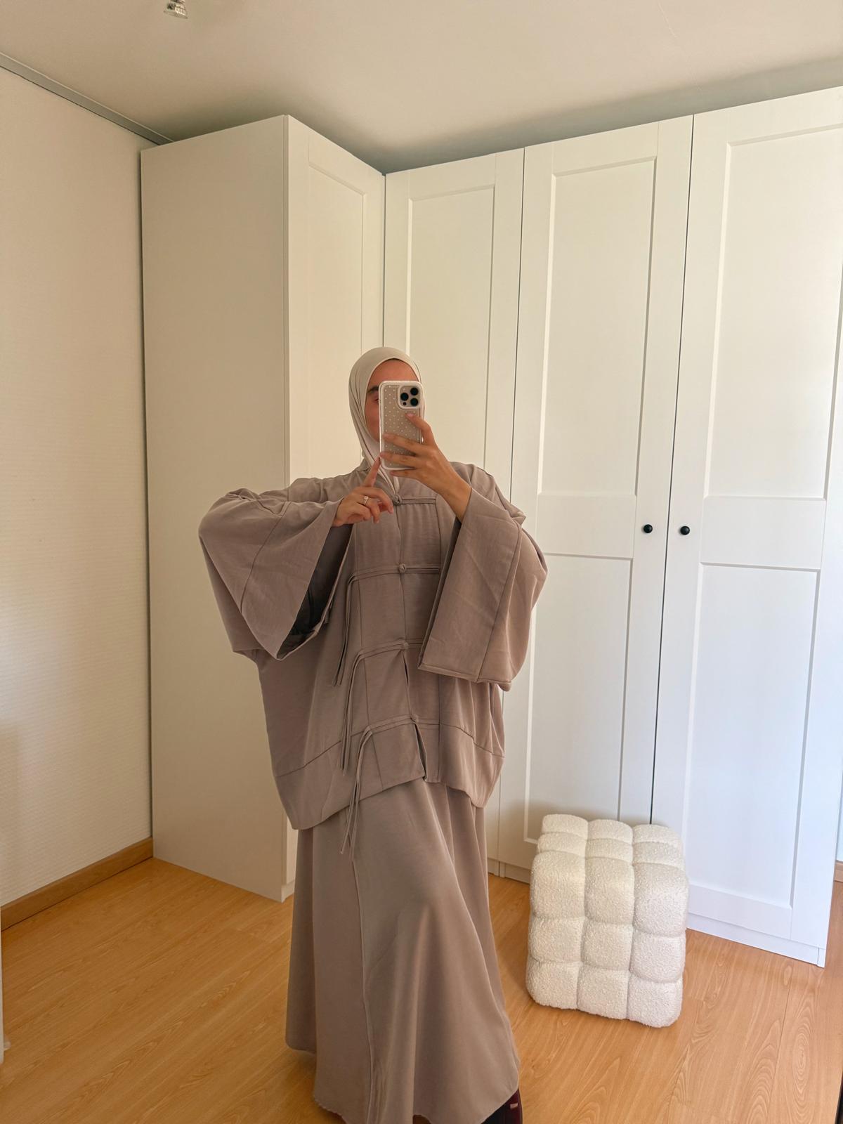 Ensemble Chemise & Jupe - Taupe