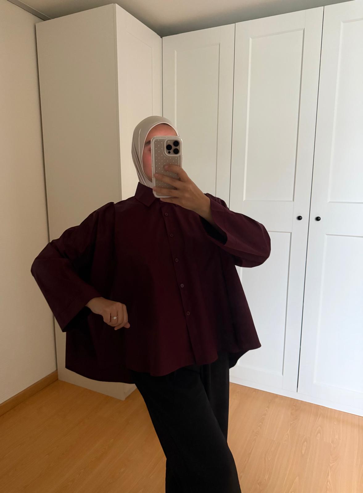 Chemise Oversize - Bordeau