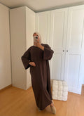 Robe T-shirt Oversize - Chocolat