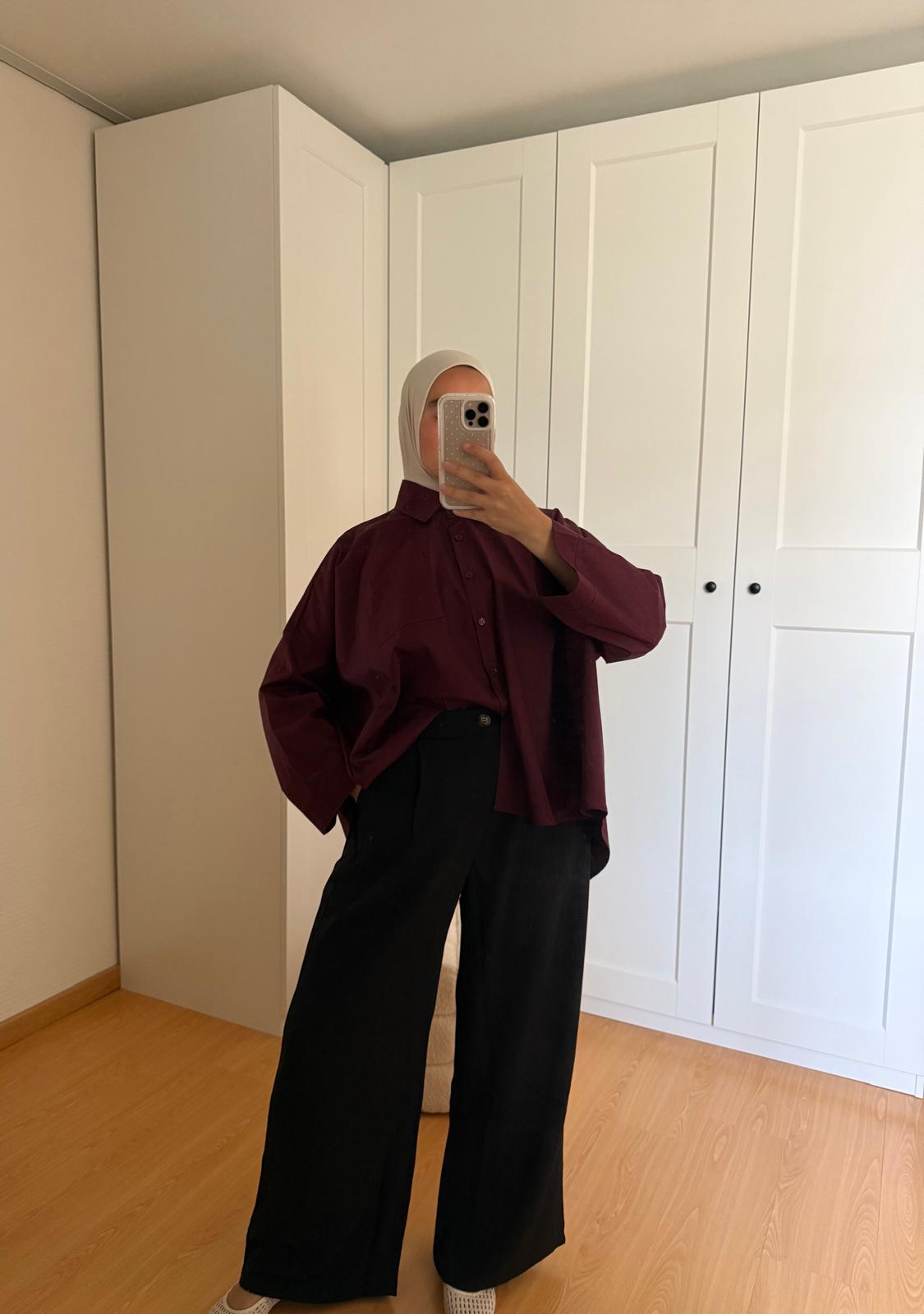 Pantalon Large Taille Haute - Noir