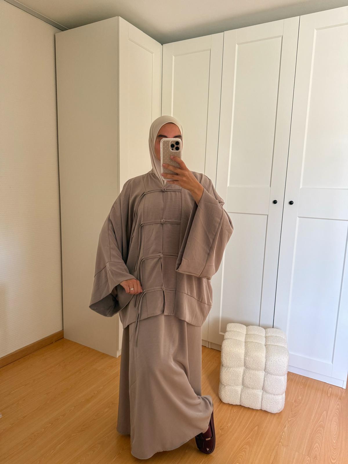 Ensemble Chemise & Jupe - Taupe