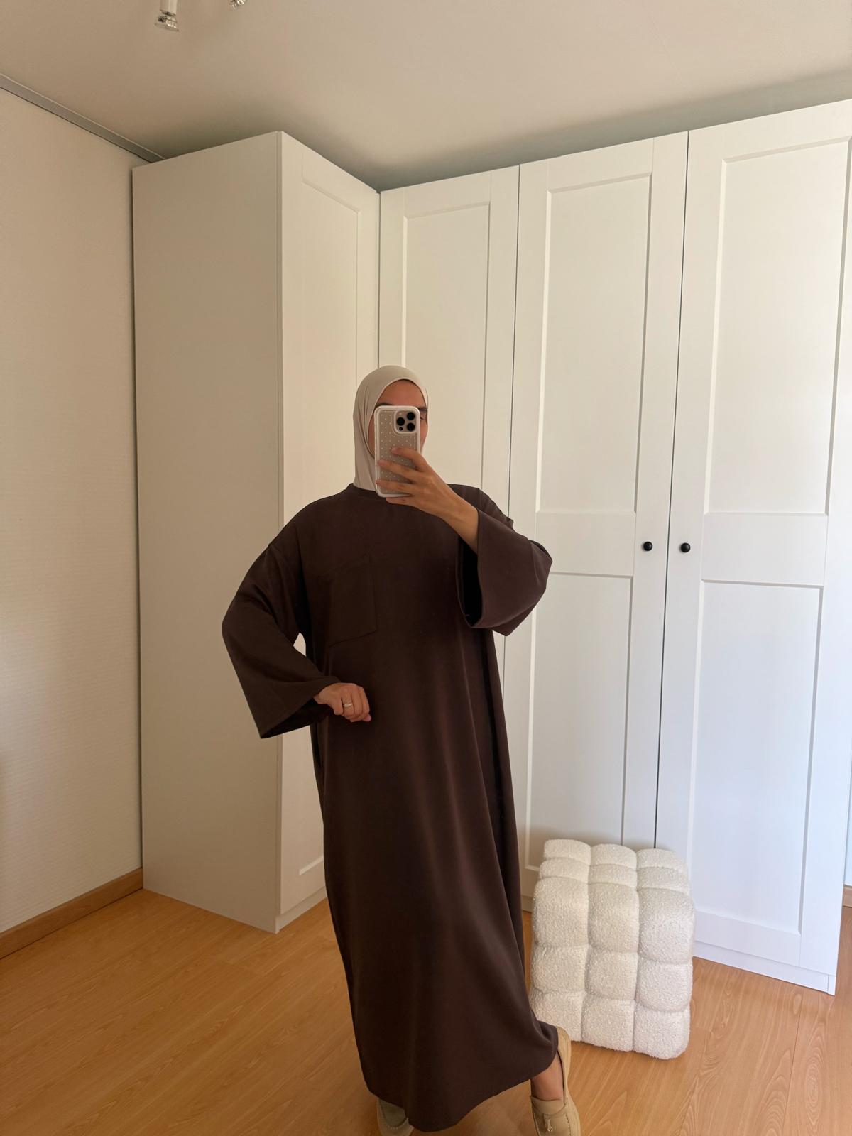 Robe T-shirt Oversize - Chocolat